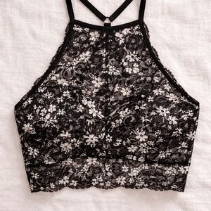 Victoria's Secret PINK | XS Black&White Floral Lace Bralette | Push-Up | Sexy
